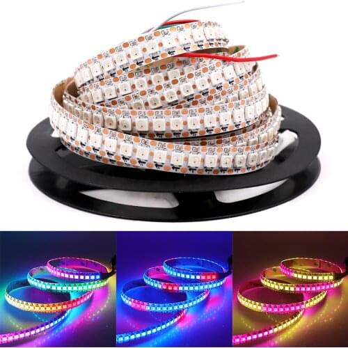 Dream Color WS2812B LED Strip DC 5V 30/60/144 leds/m IP21 IP65 WS2812 IC Smart 5050 RGB Ribbon Light For Home Decor