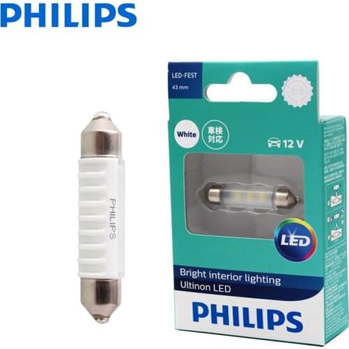 Philips LED Fest Festoon 38mm Ultinon LED 6000K Cool bleu blanc lumière lumineuse intérieur lumière voiture liseuse 11854ULW X1