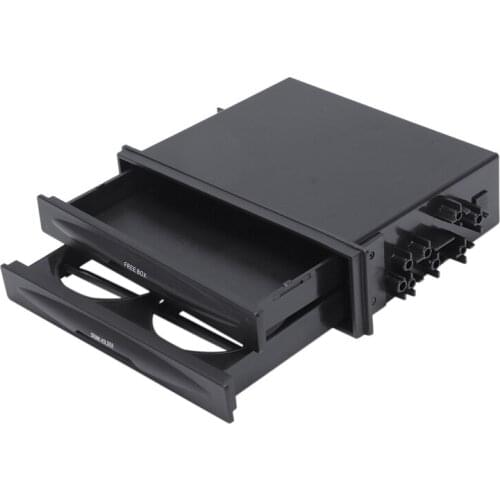 Universal Car Dash Trim Double Din Radio Pocket Kit Drink Cup Holder Storage Box