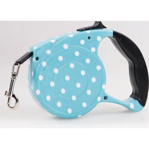 Top Quality Nylon Dog Leads Retractable Leashes 5M For Dog Walking Printed Automatic Adjustable Leashes Free Shipping
