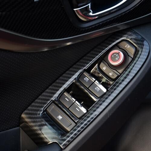 YooToBo 1Set ABS Chrome Car Interior Mouldings Auto Door Armrest Window Lift Switch Trim Cover For Subaru XV 2018 Car Styling