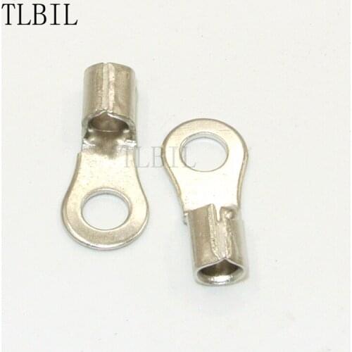 1000Pcs/pack RNB3.5-6 AWG14-12 5/16" terminal Non-Insulated Ring type Terminals Assortment Kit Cable Wire Connector Crimp Spade