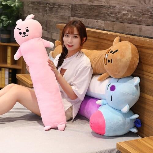 130cm Hug Long Pillow Rabbit Korea Popular Dog Sheep Back Cushion Stuffed Animal Comfortable Sofa Bed Sleeping Pillow Kids Gifts