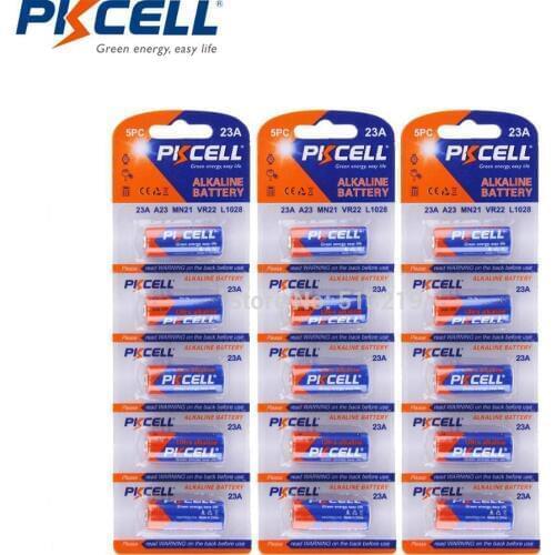 15Pcs/3Pack 23A MS21 A23 V23GA VR22 MN21 Dry 12v Alkaline Batteries 23A Single Use Battery Equal to L1028