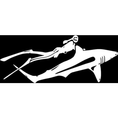 17.2*7CM Fashion Diver Ocean Treasure Decor Car Sticker Diving Modeling Vinyl Decals C12-0712