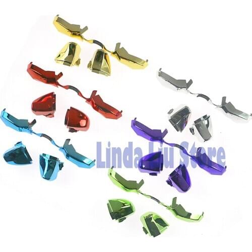 2sets/lot For Xbox One Chrome Plated Top Bumper Trigger Buttons for XBOX ONE Elite Model Controlle LB RB LT RT Buttons