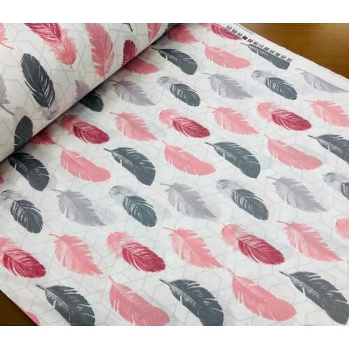 240cm eninde yaprak desenli nevresimlik kumaş