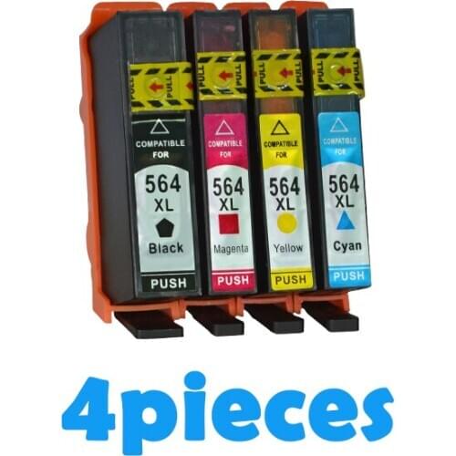 4pcs XiongCai compatible Ink Cartridges For HP 564 5510 5511 5512 5520 5525 6510 6515 6520 7510 7515 printer For HP564 XL 546XL