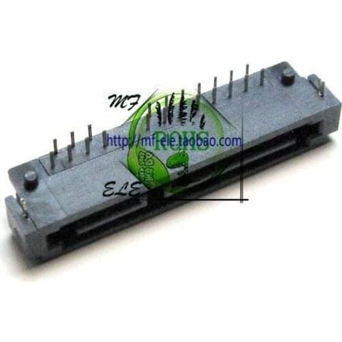 5pcs 25pcs SATA interface socket 7+15 male plug connector 90 degree two rows pin