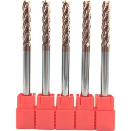 5PCS HRC60 10mm Solid Carbide Endmills ENDMILL D10X50XD10X150L 4 Flute Standard Length Side milling Slotting Profiling face mill