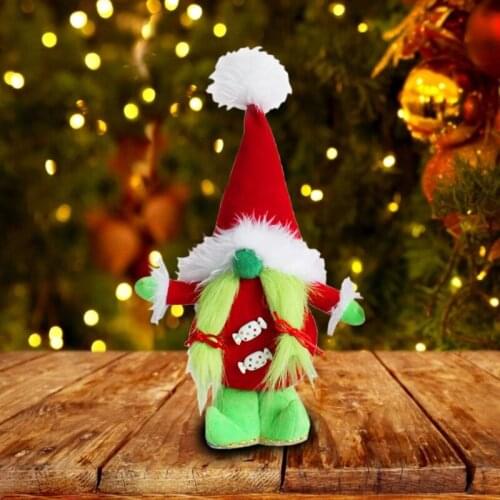 50LB Christmas Green Beard Dwarf Gnome Doll Ornaments Cute Cartoon Dwarf Elf Home Decor Christmas Celebration Desktop Decor