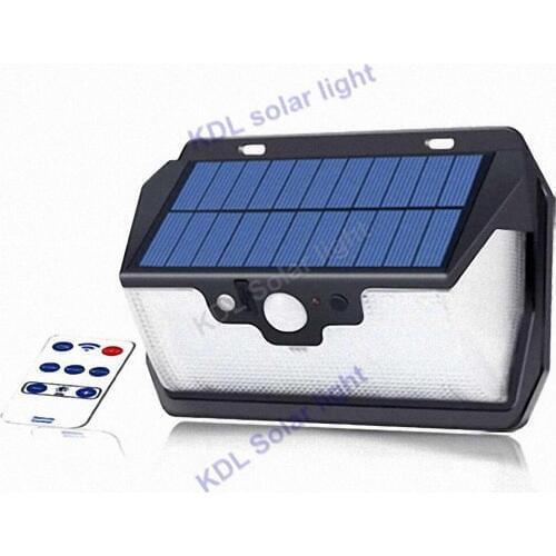 55 LED 900lm Solar Light remote control radar smart 3 side lighting Powered L torc street wall lamp yard camp g
