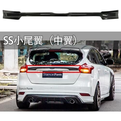 ABS Plastic Material Painted Black Color Rear Trunk Wing Lip Middlle Spoiler Car Styling For Ford Focus 2015 2016 2017