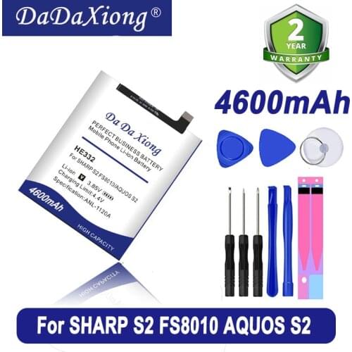 4300mAh New Battery For SHARP S2 fs8010 AQUOS s2 HE332 batteries With Tracking Number
