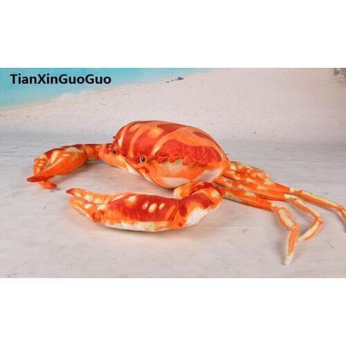 Large 60cm red crab plush toy simulation crab soft doll creative throw pillow birthday gift h0808