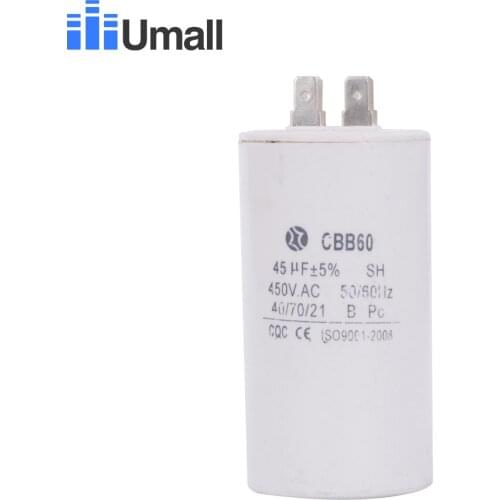 CBB60 450V 45uf Running motor start capacitor for electric fan capacitor washing machine air conditioners 4 four pins