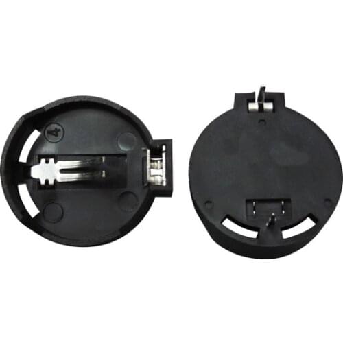 CR2032 Battery Button 100PCS Cell Coin Holder Socket Case Black