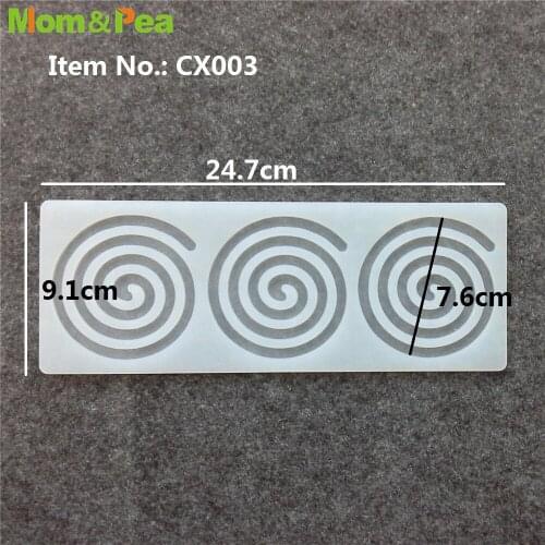 CX003 3-Vortex Silicone Mold Chocolate Ornamental Fondant Mould Cake Decoration Tools