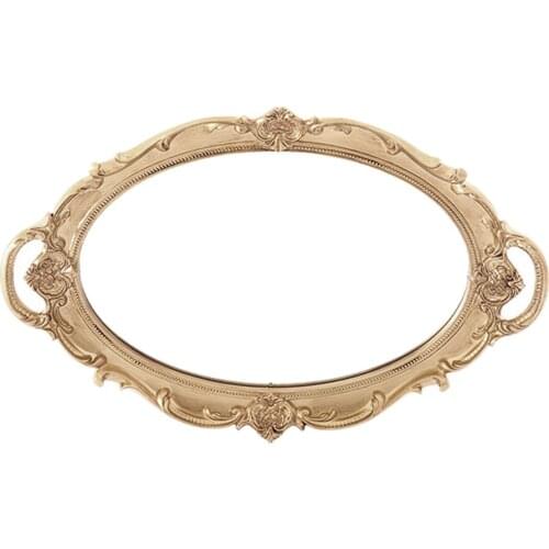 Dresser Mirror Vanity Ornate Jewelry Trinket Makeup Organizers Serving Tray