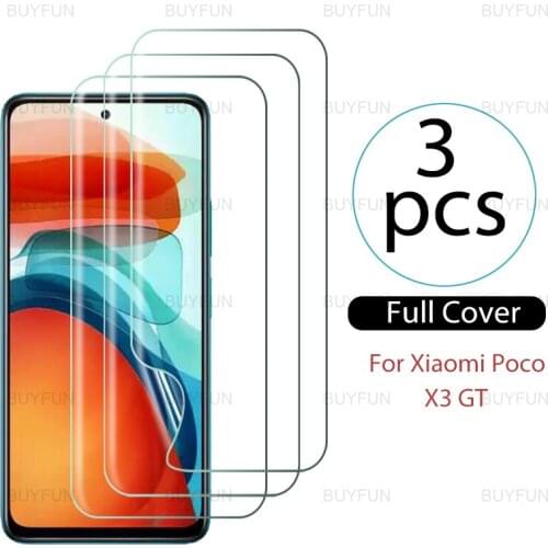 3pcs screen protector hydrogel film for xiaomi poco x3 GT front Anti-fingerprint film for poco pocophone x3 m3 pro nfc f3 film