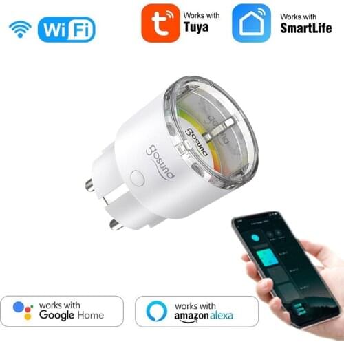 Gosund 15A EU WiFi Smart Plug Mini Timer Socket Tuya Remote Control Home Appliances Works With Alexa Google Home No Hub Required