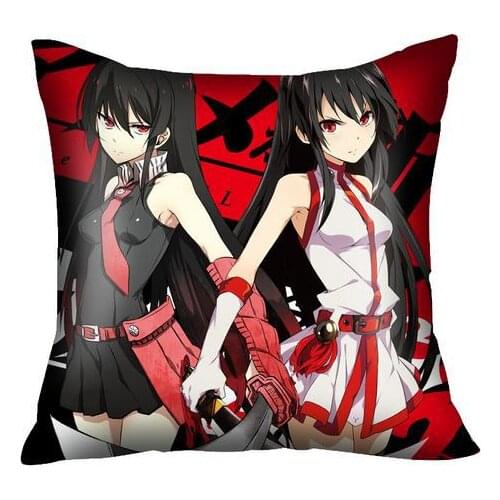 Hobby Express Dakimakura Akame Ga Kill Anime Square Pillow Cover GZFONG05