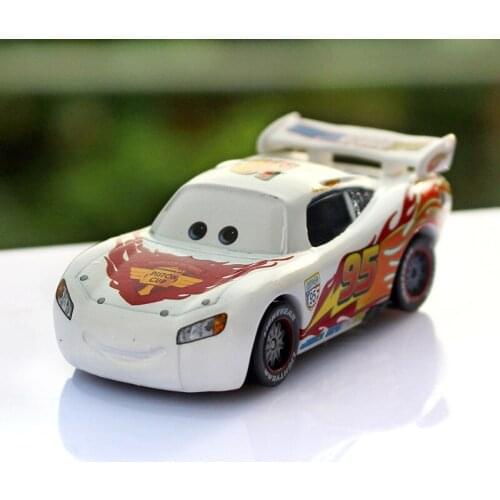 Disney Pixar Cars 2 White yellow blue Lightning McQueen Metal Diecast alloy Toy Car model for children 1:55 Brand toys New