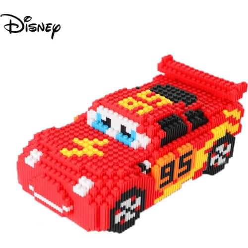 Disney Building Blocks Cartoon Cars Lightning Mcqueen Cute DIY Model Connection Mini Bricks Toy 2900pcs Assembled Children Gift