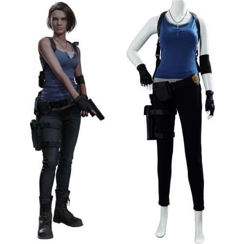 Resident Jill Valentine Cosplay Costume Full Suit Women Female Girls Halloween Carnival Costumes