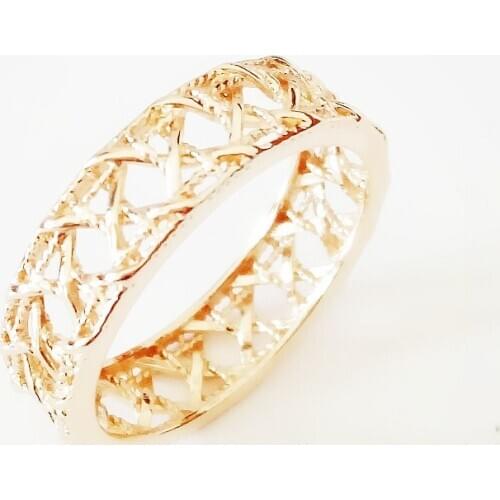 Trendy Rings Women Jewelry Hollow Shape Simple Design Without Zircon Lovely New Fashion Women Rings