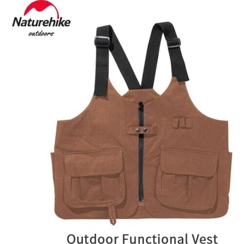 Naturehike Fashion Functional Vest Multiple Pockets Outdoor Portable Leisure Jacket Woman/Man Camping Gardening Work Sport Coat