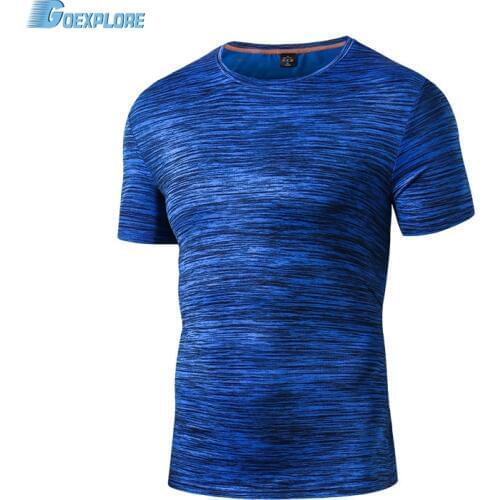 Goexplore Men Running T shirt Fitness Short Sleeve Top Quick Dry Breathable Absorb sweat Sport Hiking Outdoor T-shirt Male