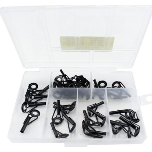 40pcs/lot 8 Sizes Spinning Carp Fishing Rod Guides Set Fishing Rod Carp Feeder Rod Surf Spinning Rod Fishing Accessories