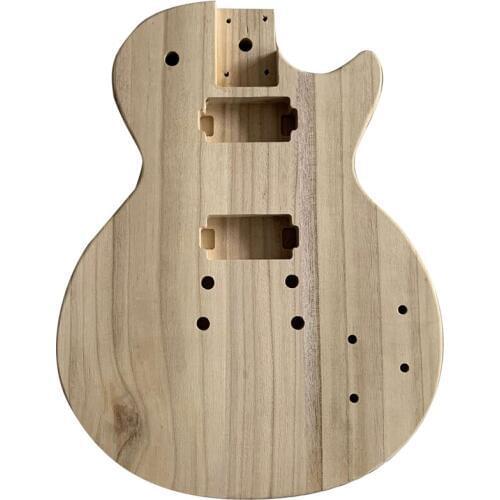 Unfinished Handcrafted Guitar Body Candlenut Wood Electric Guitar Body Guitar Barrel Replacement Parts
