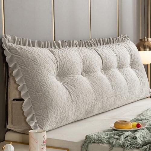 New Washable lace twin queen king size pillows big long reading pillow cushion backrest large waist pillow for bed sofa tatami