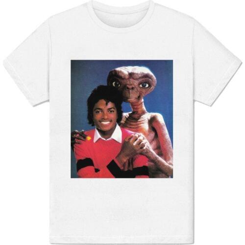 2019 New Arrival Summer Fashion 100% Cotton T-Shirt Homme - Michael Jackson E.T L'Extraterrestre - Amusant Pop Musique Tees