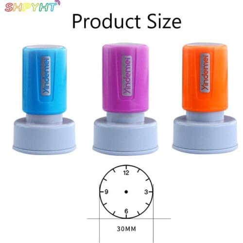 Learning Recognition Teacher Teaching Seal Clock Dial Stamps Primary School Seal Child Seal Time Stamp Custom 29mm In Diameter