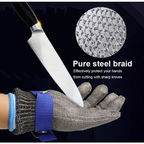 Anti Cut Gloves Safety Protection Cut Proof Stab Resistant Metal Mesh Kitchen Butcher fishing Cut-Resistant Tactical Gloves