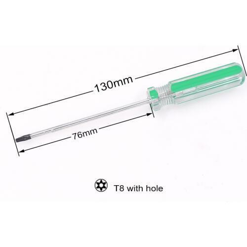 Plastic Colour Bar 3.0 x 130mm With Hole Torx T8 T8H Security Screwdriver for X360 Repairment Tool 500pcs/lot