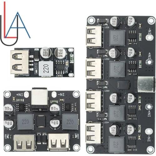 USB QC3.0 QC2.0 USB DC-DC Buck Converter Charging Step Down Module 6-32V 9V 12V 24V to Fast Quick Charger Circuit Board 5V