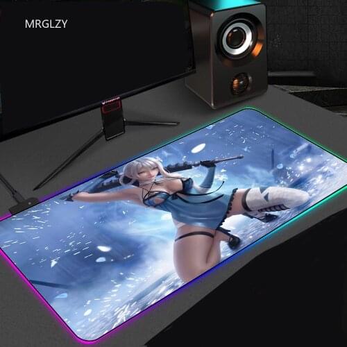 Sexy Soft Gaming Mouse Pad Glowing Computer Mousepad Waterproof Computer Keyboard Mat Anime Mouse Pad Gaming Setup Accessories