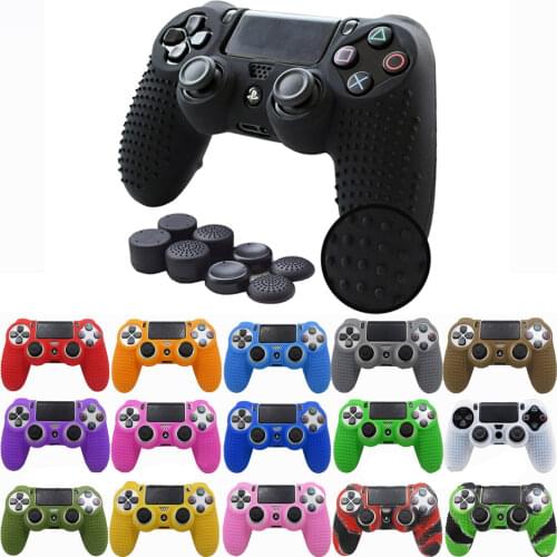 ZOMTOP Anti-slip Silicone Cover Skin Case for Sony PlayStation Dualshock 4 PS4 DS4 Pro Slim Controller & Stick Grip Accessories