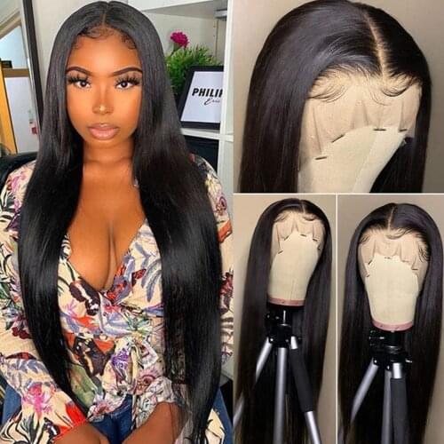 Straight Transparent 13x6 Lace Front Wigs For Black Wemon 180 density 13x4 Lace Frontal Human Hair Wigs Pre Plucked 5x5 Lace Wig