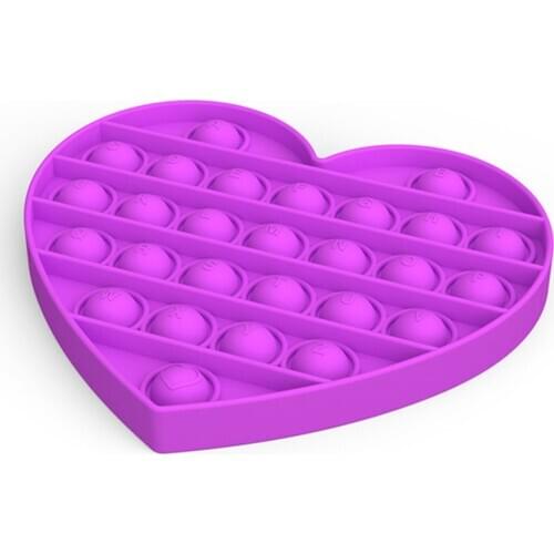 Push Bubble Fidget Sensory Toy Stress Reliever Heat Shape Toy for Adult Kid NIN668