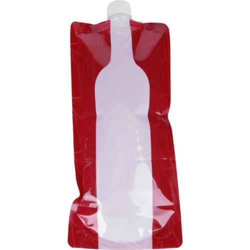 750ml Folding Water Bag Wine Bottle Shape Folding Water Carrier Bag Portable Outdoor Camping Hiking PE Water Bag Bottle tools