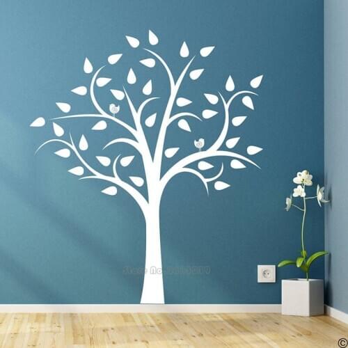 Tree With Two Birds Vinyl Wall Decal Wall Stickers Fits Nursery Room Childrens Room Home Decoration Tree Art Wallpaper LL2214