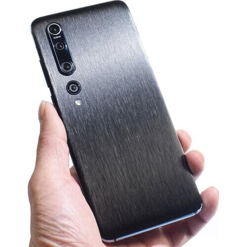 High Simulation Metal Brushed Phone Back Sticker For XIAOMI Mi10 Pro MIX3 MI9 CC9e Mi8 Lite Redmi K30 Ultra K30 5G Note 7 8 Pro