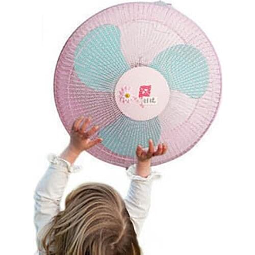 1PCS Solid color fan dust coverMesh design to prevent children from scratching their fingers Daily furniture safety product safe