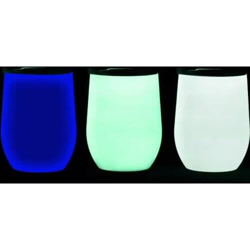 2021 Hot Seller 12oz Luminous Wine Bottles Stainless Steel Blank Sublimation Tumbler Glow In The Dark With Lid And Straw Cups