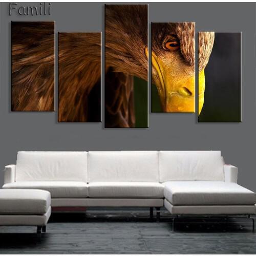 5pcs/set Branch of Birds Decoration Painting Home Decor On Canvas Modern Wall Art Canvas Print Poster Canvas Painting